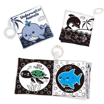 Under Water Animals – High Contrast Soft Crinkle  Cloth Book for Infants