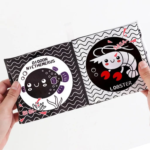 Under Water Animals – High Contrast Soft Crinkle  Cloth Book for Infants