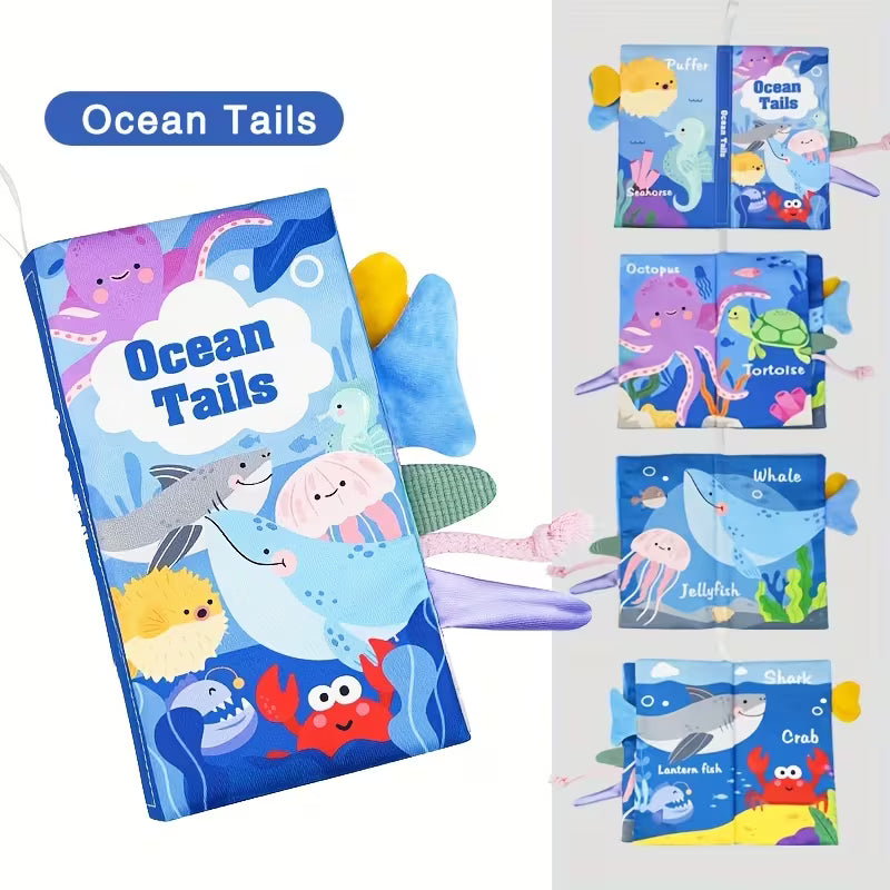 Ocean Tails- Soft Crinkle Cloth Book for Babies