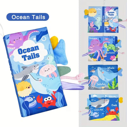 Ocean Tails- Soft Crinkle Cloth Book for Babies