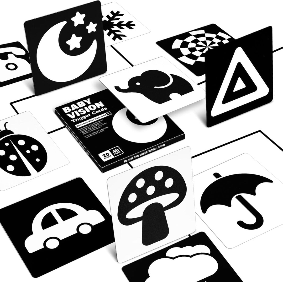 Black And White Flashcards – High-Quality Visual Stimuli for Early Learning And Development