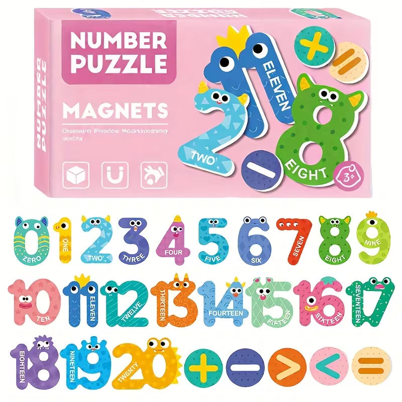 Numbers Magnetic Puzzles Playkit