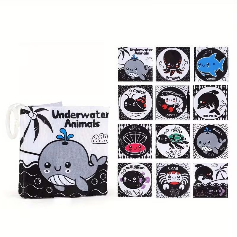 Under Water Animals – High Contrast Soft Crinkle  Cloth Book for Infants