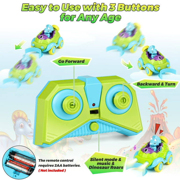 Remote Control RC Mini Dino Cartoon Football Car Toys for Kids