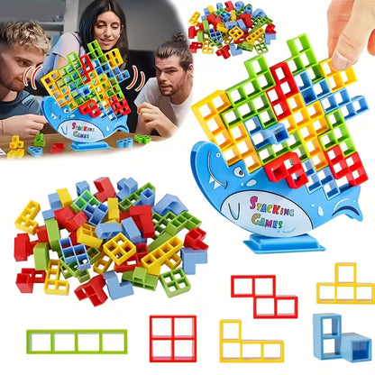 Shark Toy Balance Blocks: Tetra Power 16 Pcs Game