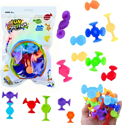 Fun Suction Silicon Building Blocks- 24 Pieces