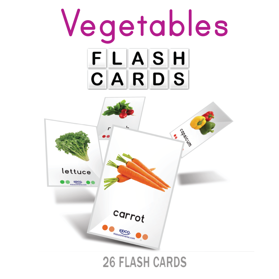 Vegetables Flash Cards