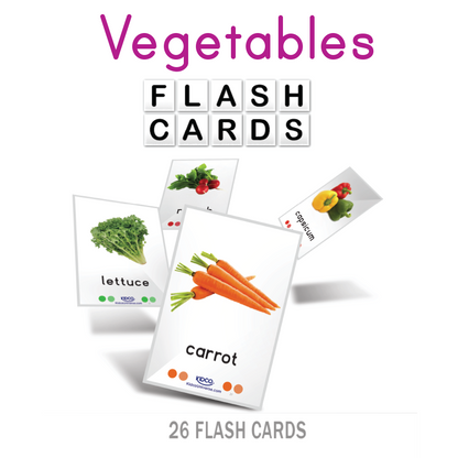 Vegetables Flash Cards