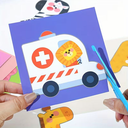 Kids Paper Cutting Craft DIY Activity Set (Ages 3–8)