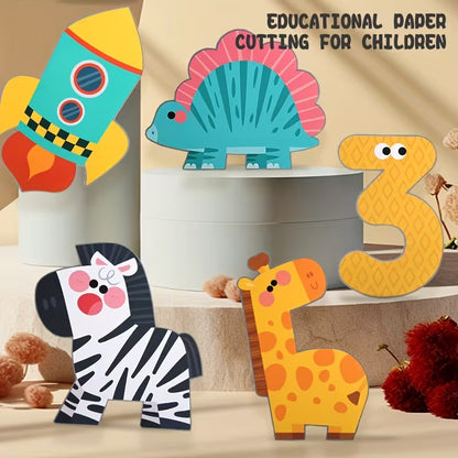 Kids Paper Cutting Craft DIY Activity Set (Ages 3–8)