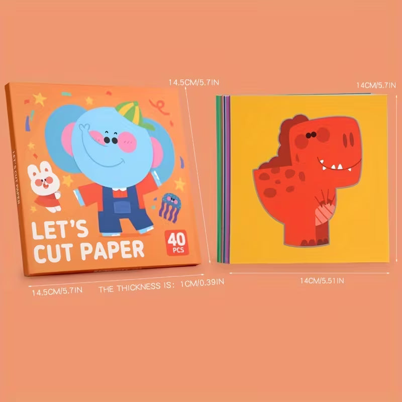 Kids Paper Cutting Craft DIY Activity Set (Ages 3–8)
