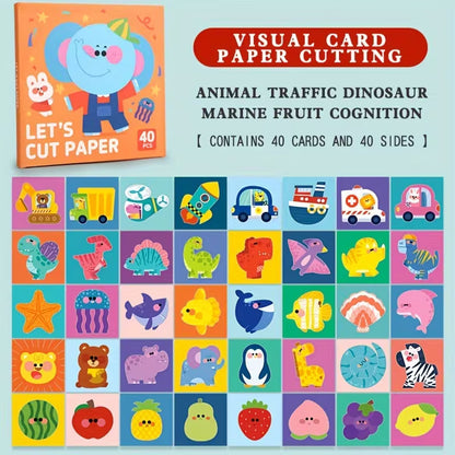 Kids Paper Cutting Craft DIY Activity Set (Ages 3–8)