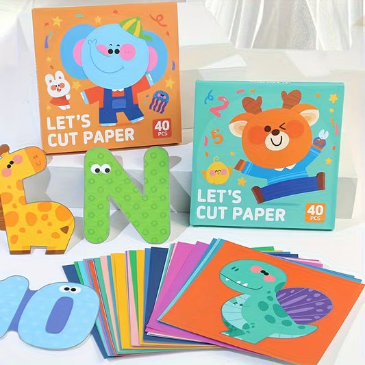 Kids Paper Cutting Craft DIY Activity Set (Ages 3–8)