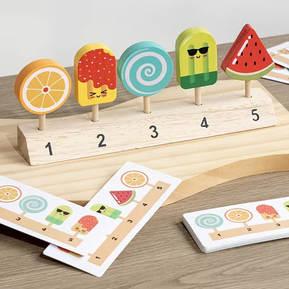 Wooden Popsicle Pairing – Pattern Matching Toy