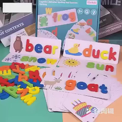 Wooden Spelling Learning Game