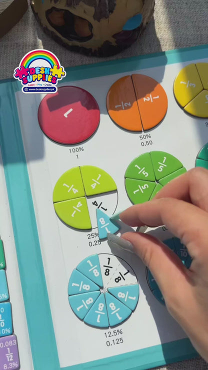 Magnetic Fraction Book Learning Toys for Kids