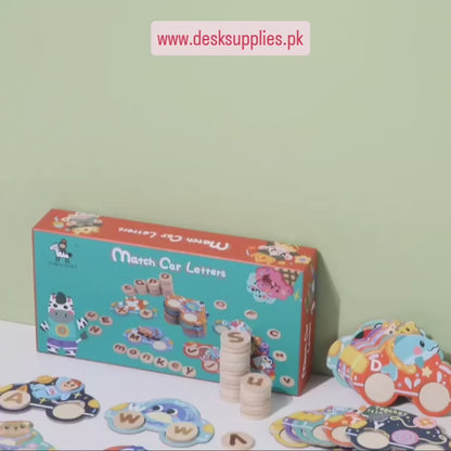 Wooden Match Car Letters