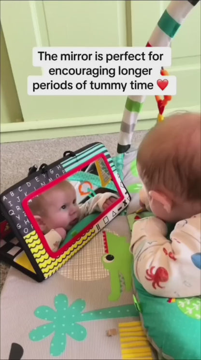 Baby Tummy Time Mirror with High Contrast Pictures