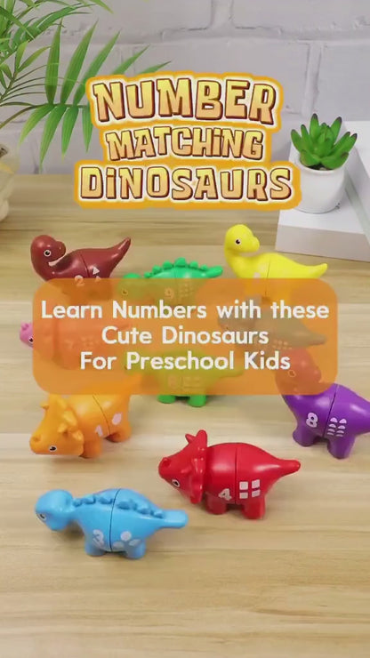 Montessori Numbers & Colors Matching Dinosaur Activity