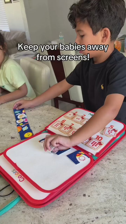 Montessori Travel Friendly Felt Motor Skills and Sensory Book