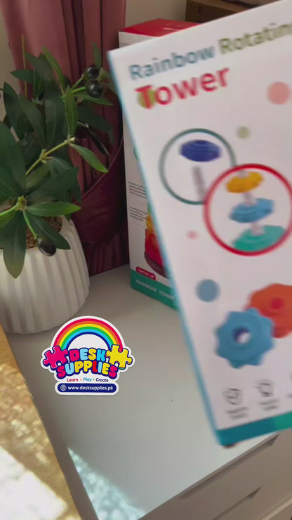 Rainbow Rotating Spin Stacking Tower