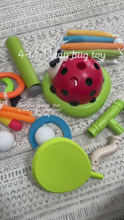 4-in-1 Musical Jump, Target Toss, Launcher & Baseball Set with Remote Control for Kids