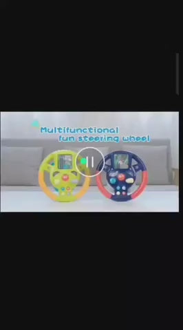 Little Driver Steering Wheel with Music Light for Co-Pilot Simulation Driving Game for Children