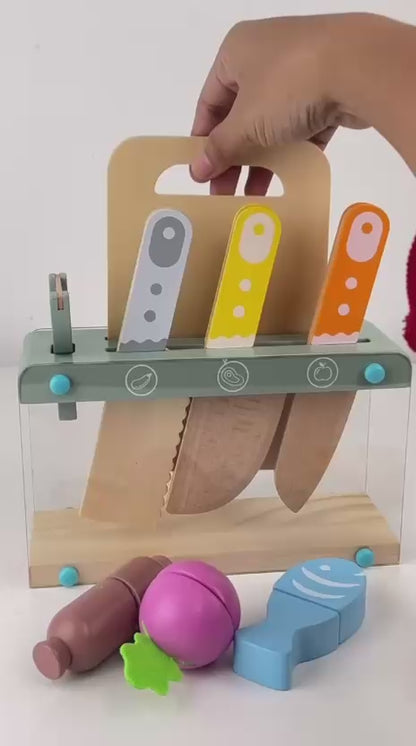 Mini Wooden Kitchen Accessories Play Set