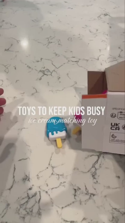 Mini Ice Cream Letter Matching and Color Sorting Toy (52 pieces)