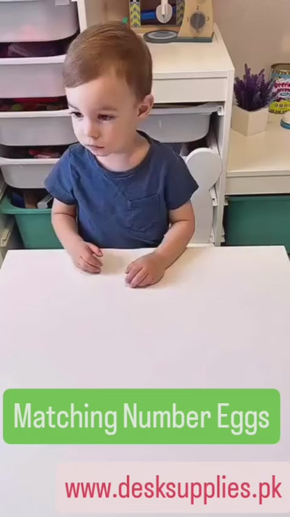 12 Pcs Montessori Kids Learning & Matching Number Eggs