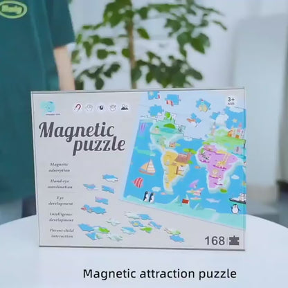 Magnetic Puzzle World Map- 168 pcs