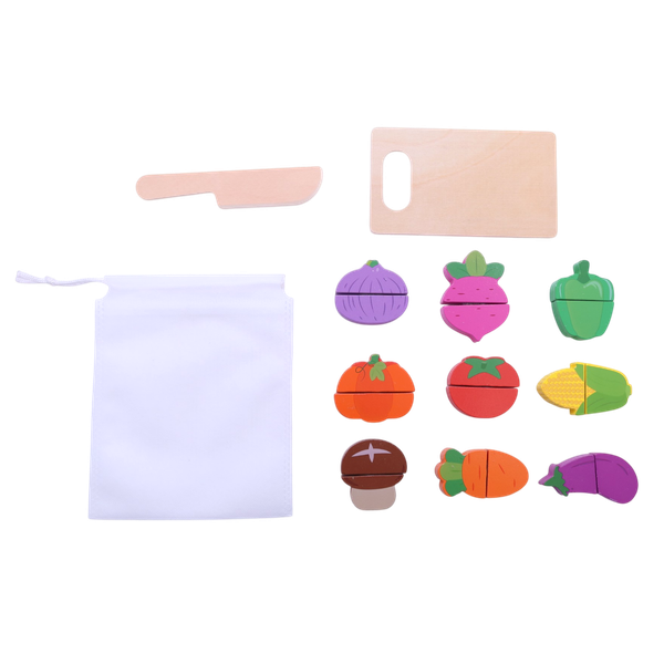 Wooden Vegetable Cutting Set – 12 Pieces