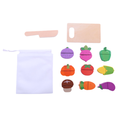 Wooden Vegetable Cutting Set – 12 Pieces