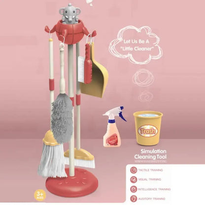 Kids Cleaning Set: Pretend Play Housekeeping Toy (8 pieces)
