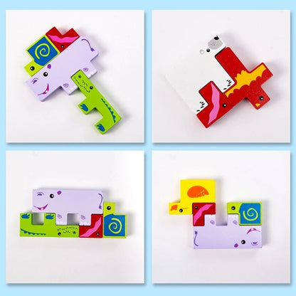 Wooden Animal Creative Challenge Jigsaw Puzzle Board