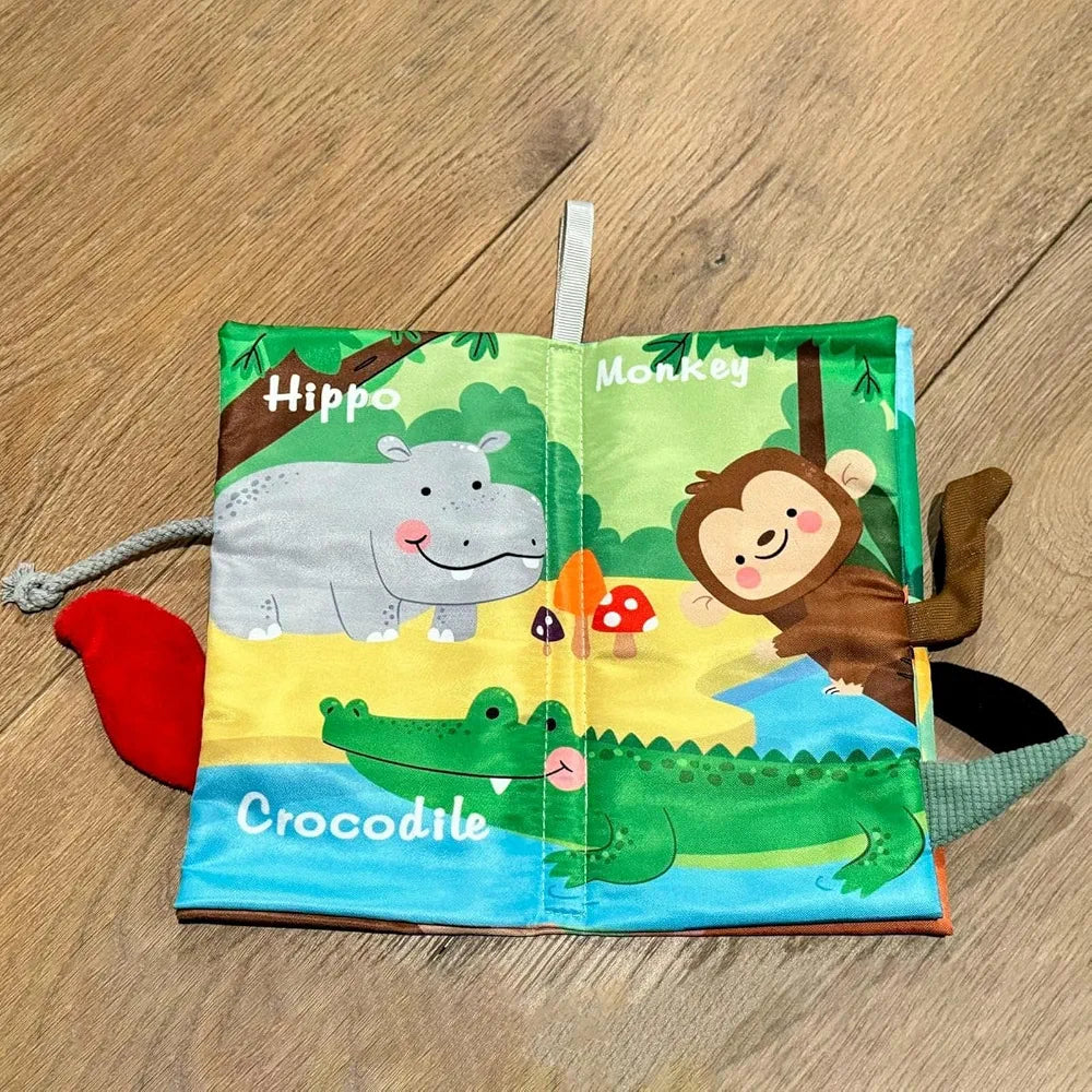 Jungle Tails- Soft Crinkle Cloth Book for Babies