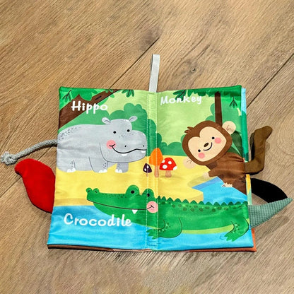 Jungle Tails- Soft Crinkle Cloth Book for Babies
