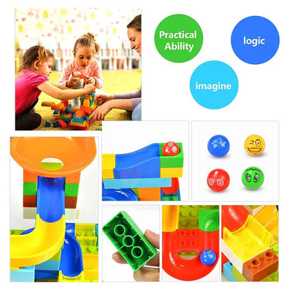 Building Blocks Slideway Track Maze: 206 pcs