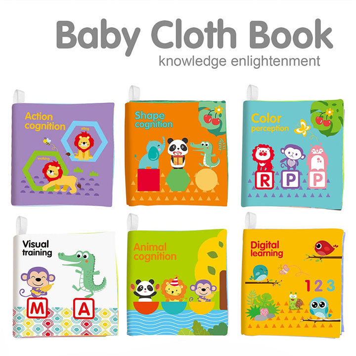 Crinkle Cloth Books for Babies – Set of 6