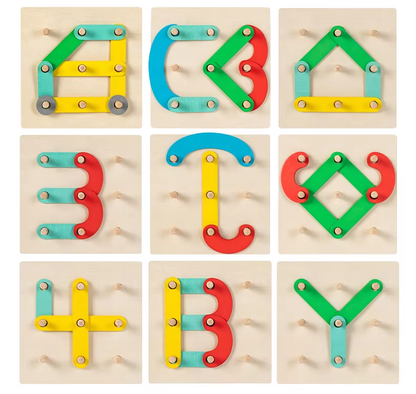 Wooden Bar Shaped Assembled Sleeve Column Puzzle Board