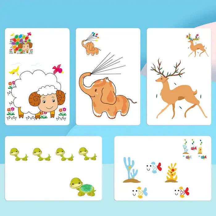 Kids Finger Painting Doodle Coloring Book