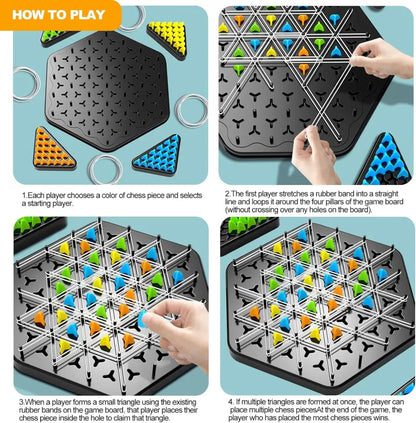 Chain Triangle Chess Family Game - 2 to 4 Players