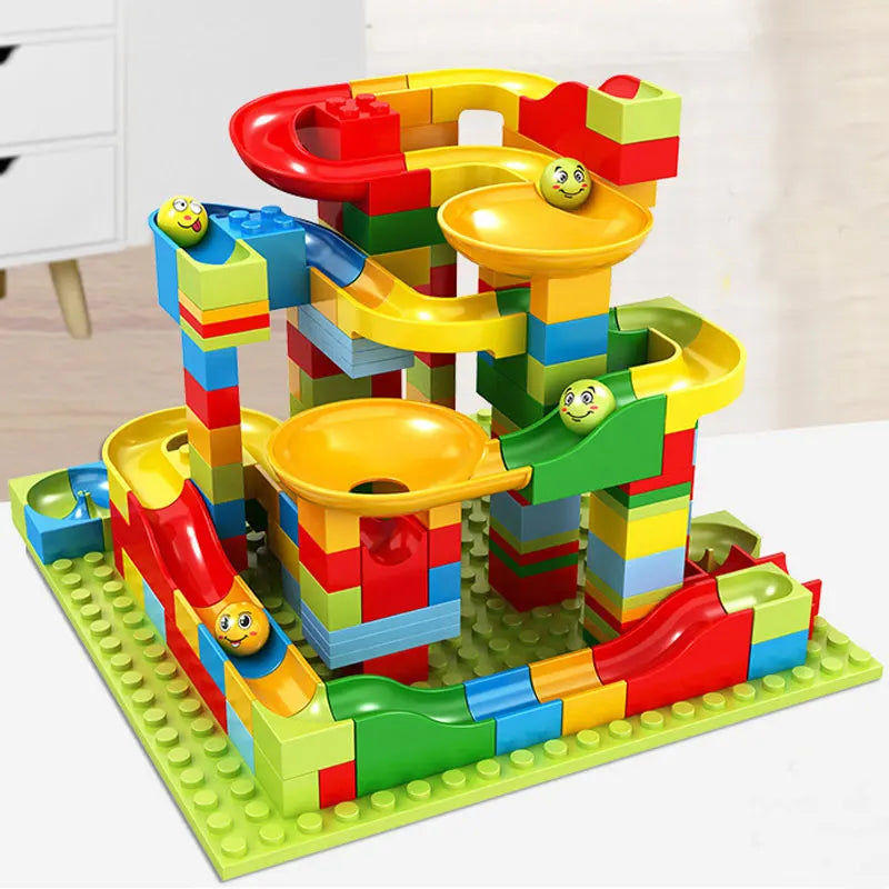Building Blocks Slideway Track Maze: 206 pcs