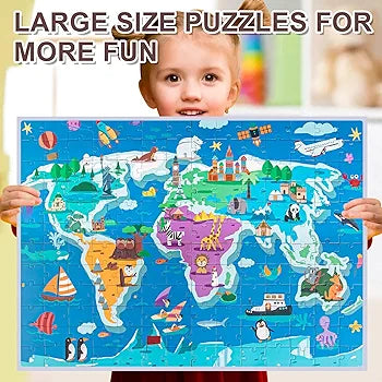 Magnetic Puzzle World Map- 168 pcs
