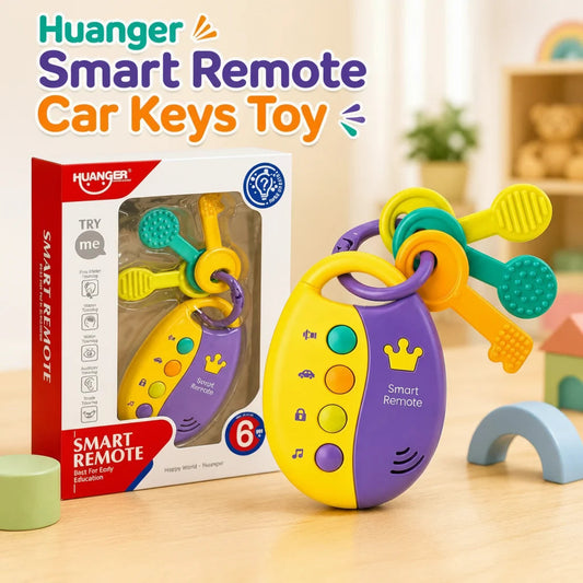 Huanger Smart Remote Car Keys Teether Toy with Light & Music Baby