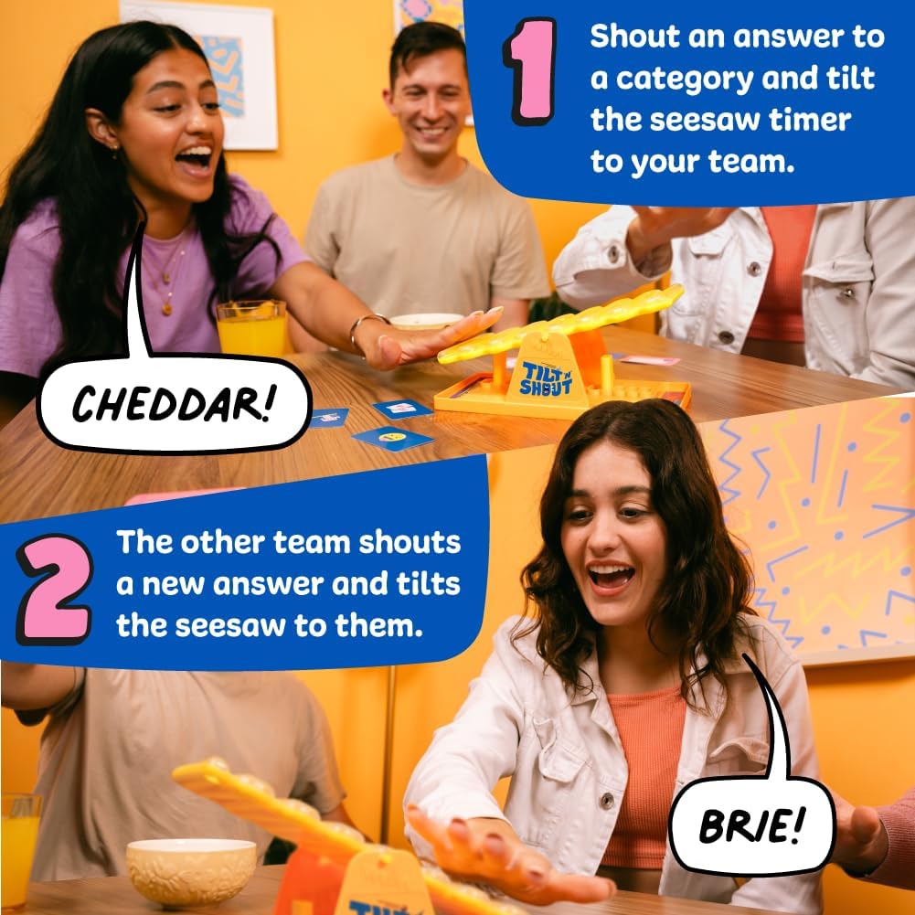 Tilt 'n' Shout: A Speedy Seasaw Family Board Game