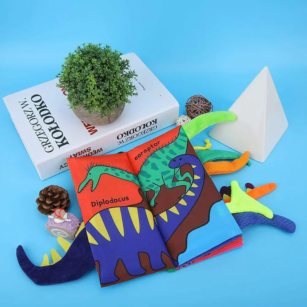 Dino Tails- Soft Crinkle Cloth Book for Babies