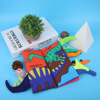 Dino Tails- Soft Crinkle Cloth Book for Babies