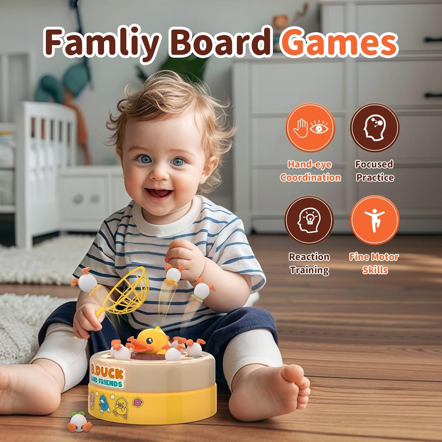 Electric Bouncing Duck Catching Game
