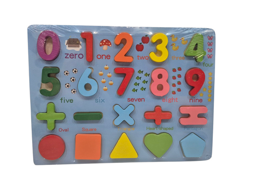 Numbers and Shape Wooden Puzzle